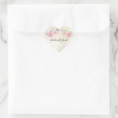 Romantic Soft Roos Wedding Hart Sticker (Tas)