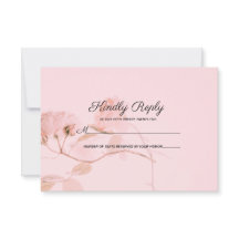Romantic Soft Rosebud Wedding RSVP