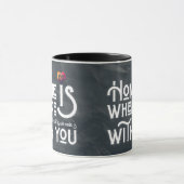Romantic Soulmate Quote Heart Combo Mug (Centre)