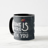 Romantic Soulmate Quote Heart Combo Mug Mok (Voorkant links)