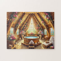 Romantic Spa Retreat Jacuzzi Loft w/ Fairy Lights