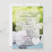 Romantic Spring Flower Floral Lila SAVE the Date (Achterkant)