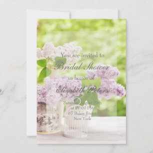 Romantic Spring Flower Floral Lila Vrijgezellenfee Kaart