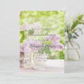 Romantic Spring Flower Floral Lila Vrijgezellenfee Kaart (Staand voorkant)