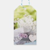 Romantic Spring Flower Floral Lila Wedding Cadeaulabel (Achterkant)