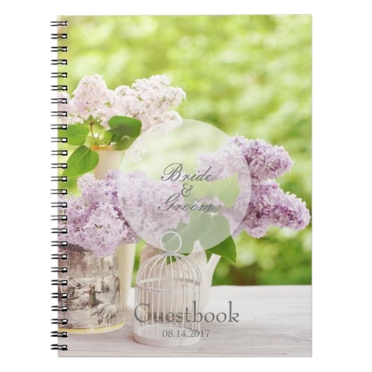 Romantic Spring Flower Floral Lilac livre d'or (Devant)