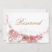 Romantic Spring Pink Flower Weddenschap Gereservee (Voorkant)