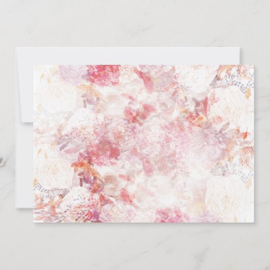 Romantic Spring Pink Flower Weddenschap Gereservee (Achterkant)