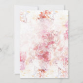 Romantic Spring Pink Flowers Weddenschap Kaart (Achterkant)