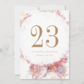 Romantic Spring roze Flowers Table Number Kaart (Voorkant)