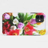 Romantic Spring Tulip Flowers Patroon Case-Mate iPhone Case (Achterkant (horizontaal))