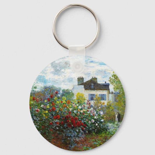 Romantic Spring Wedding Monet Garden Sleutelhanger (Voorkant)
