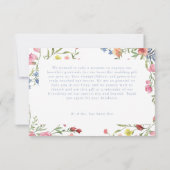 Romantic Spring Wildflower Garden Wedding Bedankkaart (Achterkant)