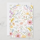 Romantic Spring Wildflower Meadow Wedding Kaart (Achterkant)