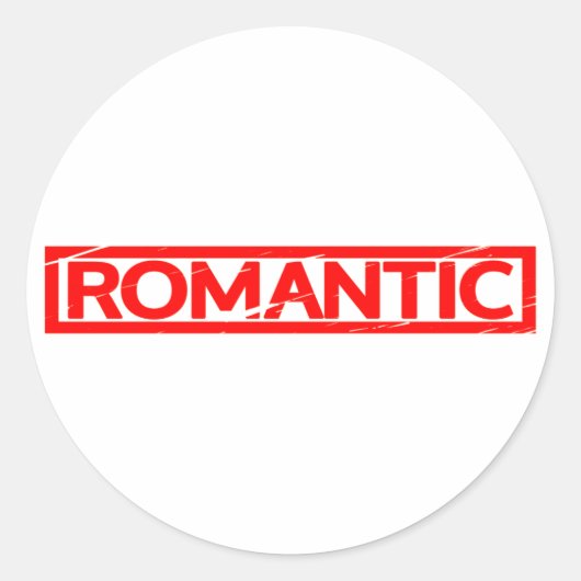 Romantic Stamp Ronde Sticker (Voorkant)