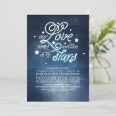 Romantic Stars Engagement Party Invitation (Debout devant)