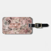 Romantic Steampunk |  Ephemera-monogram Bagagelabel (Voorkant horizontaal)