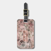 Romantic Steampunk |  Ephemera-monogram Bagagelabel (Voorkant verticaal)