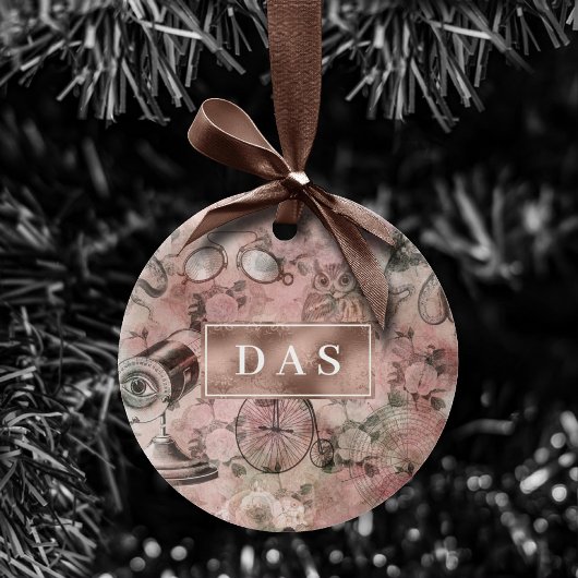 Romantic Steampunk |  Ephemera-monogram Keramisch Ornament