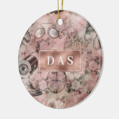 Romantic Steampunk |  Ephemera-monogram Keramisch Ornament (Links)