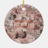 Romantic Steampunk |  Ephemera-monogram Keramisch Ornament (Achterkant)