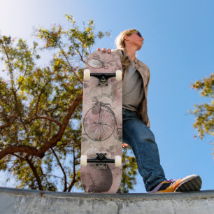 Romantic Steampunk   Shabby Chic  Ephemera Skateboard