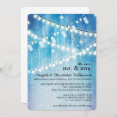 Romantic String Lights Post Wedding Invitation Kaart (Voorkant / Achterkant)