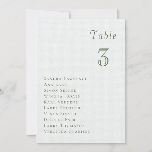 Romantic summer berries Wedding Table Seating Card Kaart (Voorkant)