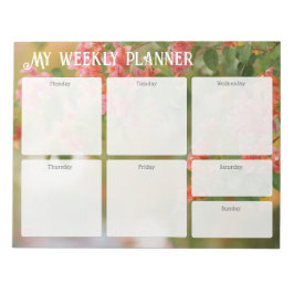 Romantic Summer Bougainvillea Weekly Planner Notitieblok