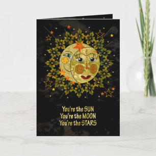 Romantic, SUN, MOON, STARS, Abstract Kaart