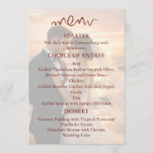 Romantic Sunset Beach Couple Wedding Menu (Voorkant)