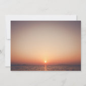 Romantic Sunset Beach Wedding Invitation Kaart (Achterkant)