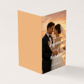 Romantic Sunset Beach Wedding Vows Program (Outside)