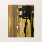 Romantic Sunset Lake Couple Puzzle Gift Legpuzzel (Verticaal)