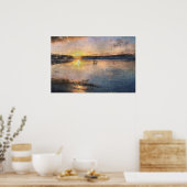 Romantic Sunset Stroll Poster (Keuken)