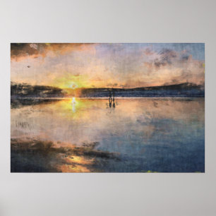 Romantic Sunset Stroll Poster
