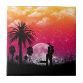 Romantic Sunset Wall Tile Tegeltje (Voorkant)