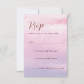 Romantic sunset watercolor wedding invitation rsvp (Devant)