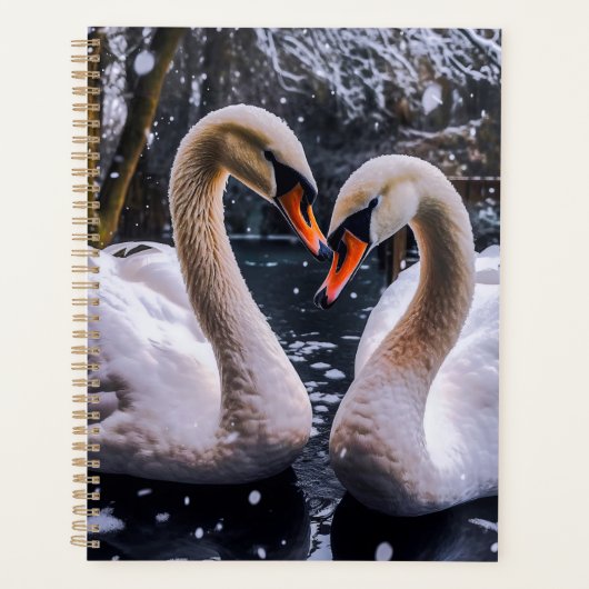Romantic Swans in a Winter Wonderland Planner (Voorkant)
