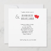 Romantic Swans Wedding Invitation Kaart (Achterkant)