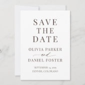 Romantic Terracotta Clay Wedding Save the Date (Devant)