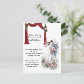 Romantic Theater Arch Wedding Invitation Card (Debout devant)