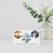 Romantic Three Photos Wedding Photography  Visitekaartje (Staand voorkant)