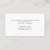 Romantic Three Photos Wedding Photography  Visitekaartje (Achterkant)