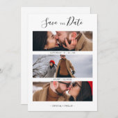 Romantic Three Wedding Engagement Photos Collage (Voorkant / Achterkant)