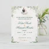 Romantic Timeless Wedding Invitation | Elegant Kaart (Staand voorkant)
