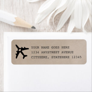 Romantic Travel Theme Typewriter Font Adres Etiket