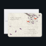 Romantic Tree Swirl Lovebirds Mariage RSVP<br><div class="desc">Mariages d'arbre</div>