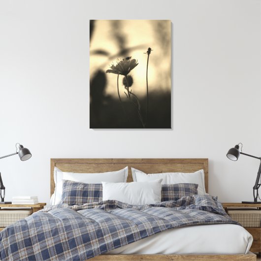 Romantic Trees & Flowers – Botanical Fantasy Boho Canvas Afdruk (Insitu (Slaapkamer))