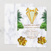 Romantic Tropical Bachelor-uitnodiging (Voorkant / Achterkant)